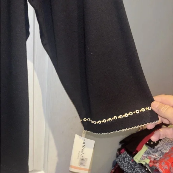 Alfred Dunner Black Blouse with Gold Embroidery - Picture 2 of 4